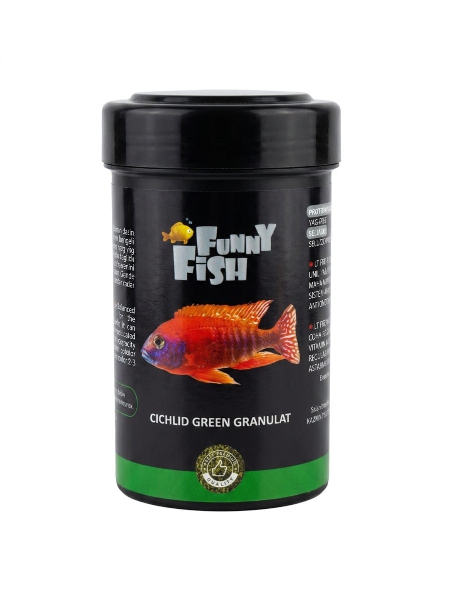 Funny Fish Cichlid Green Granulat Balık Yemi