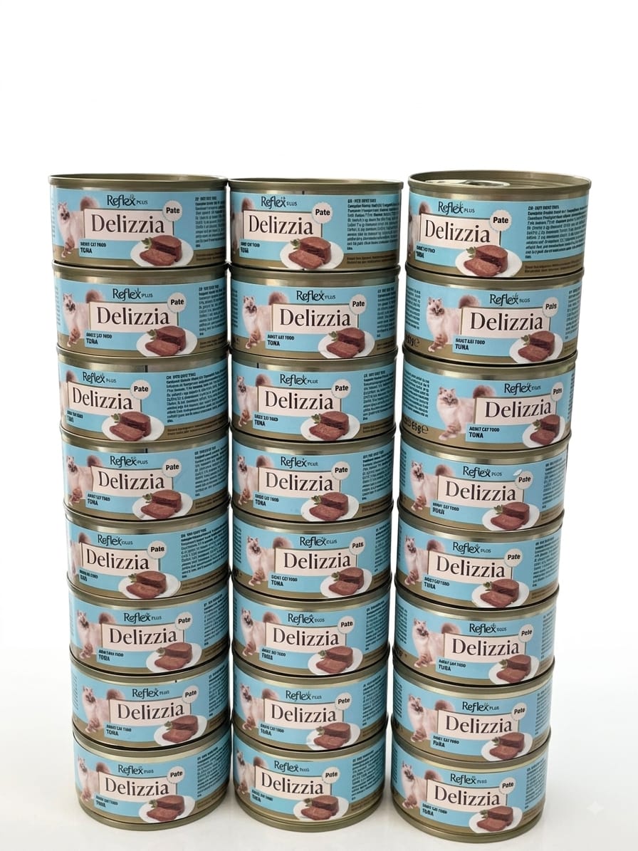 Reflex Plus Delizzia Ton Balıklı Ezme (Pate) Yetişkin Kedi Konservesi 85 gr x 24 Adet (Süper Avantaj Paketi)