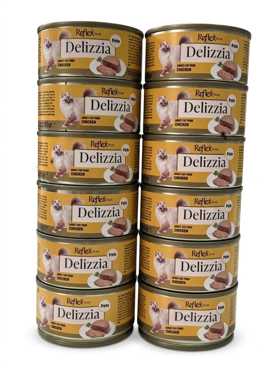 Reflex Plus Delizzia Tavuklu Ezme (Pate) Yetişkin Kedi Konservesi 85 gr x 12 Adet (Ekonomik Paket)