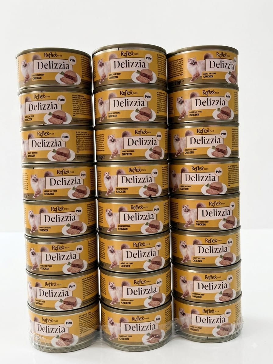 Reflex Plus Delizzia Tavuklu Ezme (Pate) Yetişkin Kedi Konservesi 85 gr x 24 Adet (Süper Avantaj Paketi)