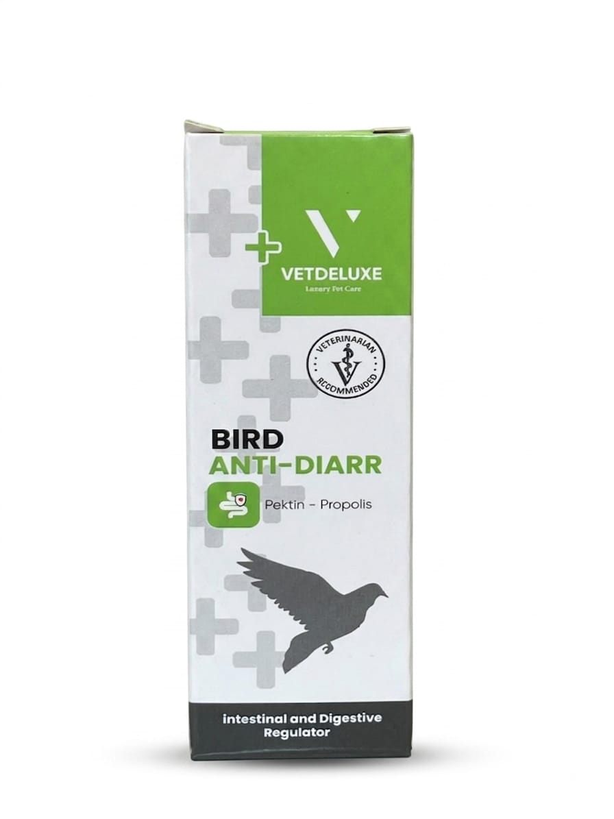 Vetdeluxe Bird Anti-Diarr – Kuşlar İçin Bağırsak ve Sindirim Düzenleyici Damla (Pektin & Propolis)