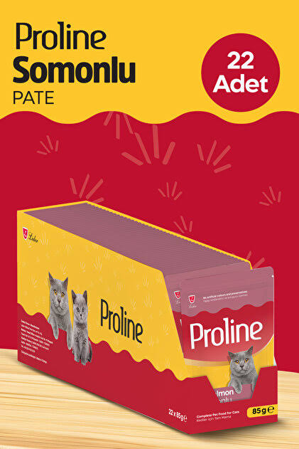 Proline Somonlu Pate Ezme Yaş Kedi Maması (22 x 85g)