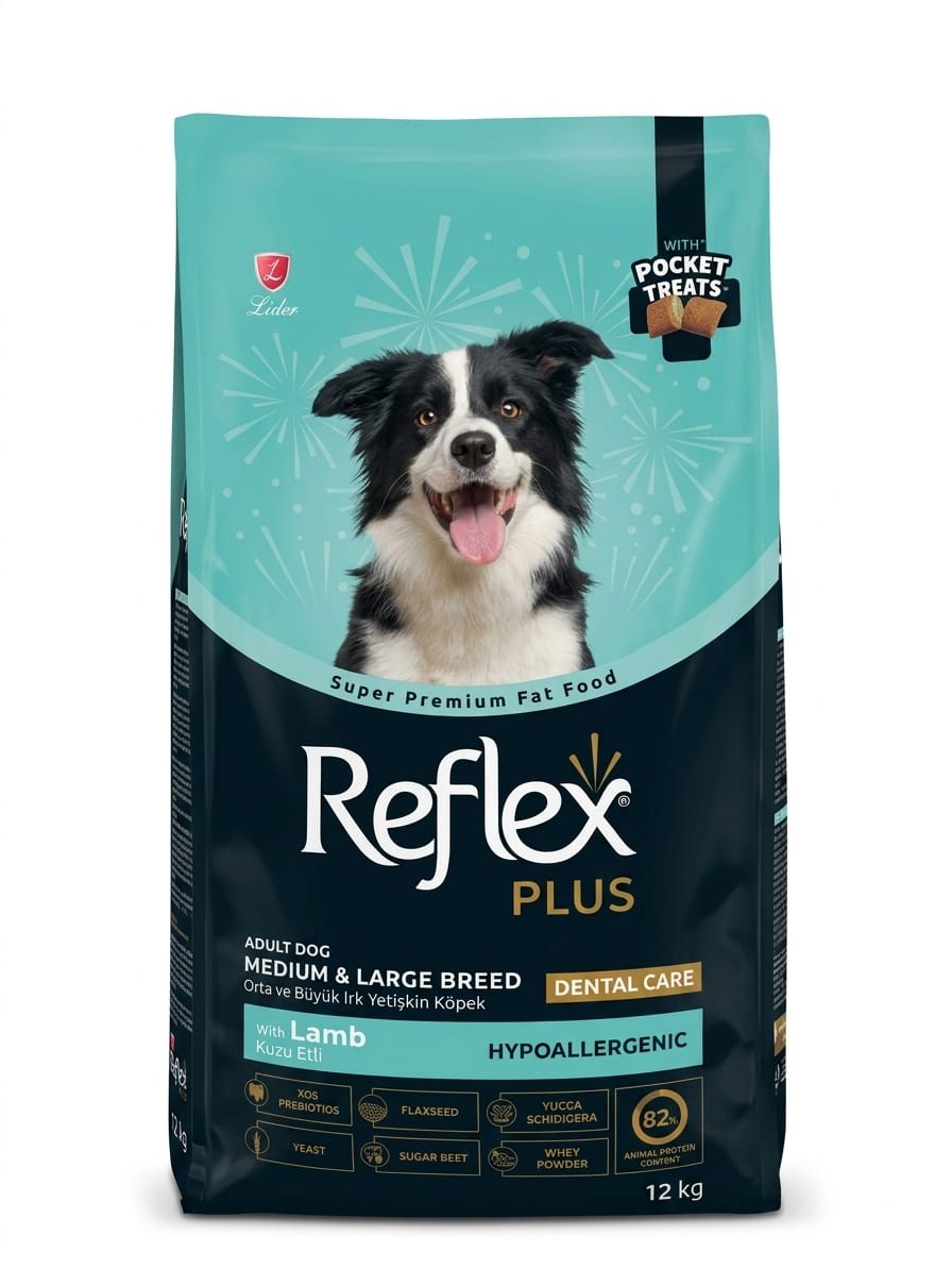 Reflex Plus Kuzu Etli Orta ve Büyük Irk Yetişkin Köpek Maması (12 kg)